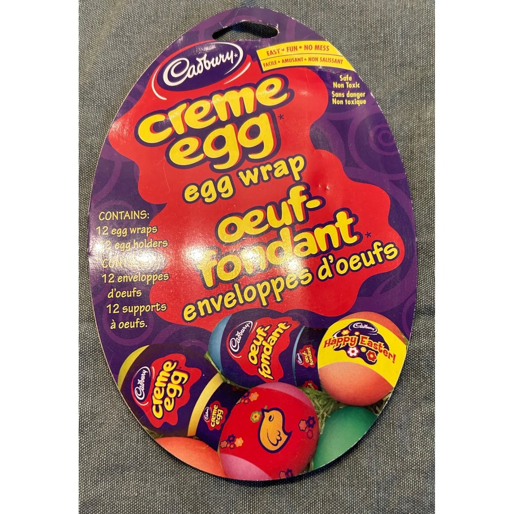 Cadbury Creme Egg Wraps Egg Holders‎ Easter Egg Decorating Kit Fun No Mess